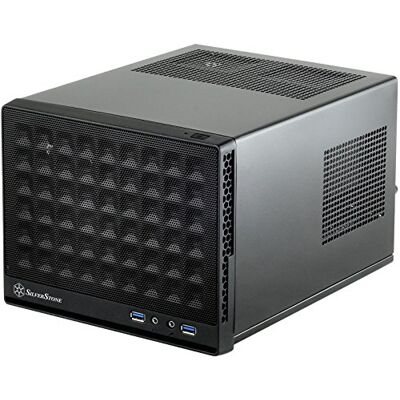 Silverstone Technology SST-SG13B Sugo Mini-ITX compacte pc-behuizing, mesh-frontpaneel, zwart Silverstone Technology SST-SG13B Sugo Mini-ITX compacte pc-behuizing, mesh-frontpaneel, zwart