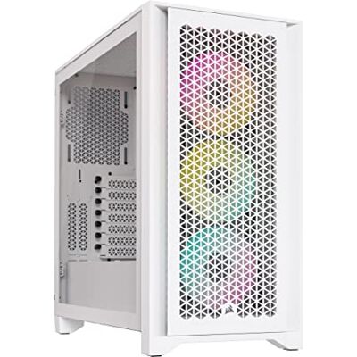 Corsair iCUE 4000D RGB Airflow Cristal Templado USB 3.2 Wit Corsair iCUE 4000D RGB Airflow Cristal Templado USB 3.2 Wit