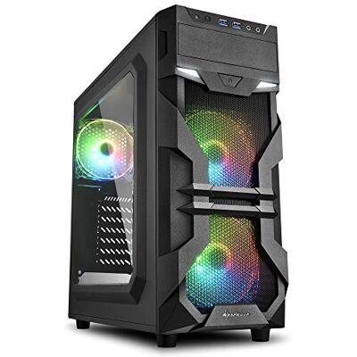 Sharkoon VG7-W RGB, PC-Behuizing, Rood/Blauw/Groen Sharkoon VG7-W RGB, PC-Behuizing, Rood/Blauw/Groen