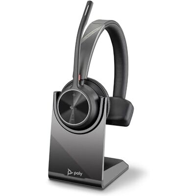 PLT Poly Voyager 4310 UC draadloze headset en oplaadstation, monaurale Bluetooth-headset met ruisonderdrukkende microfoonstang, aansluiting op pc/Mac/mobiele telefoon, teams (gecertificeerd) PLT Poly Voyager 4310 UC draadloze headset en oplaadstation, monaurale Bluetooth-headset met ruisonderdrukkende microfoonstang, aansluiting op pc/Mac/mobiele telefoon, teams (gecertificeerd)