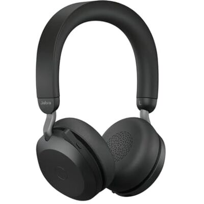 Jabra Evolve2 75 draadloze PC headset met 8-microfoontechnologie dual-foam stereo headphone met instelbare ruisonderdrukking, USB-A Bluetooth-adapter en UC-compatibiliteit zwart Jabra Evolve2 75 draadloze PC headset met 8-microfoontechnologie dual-foam stereo headphone met instelbare ruisonderdrukking, USB-A Bluetooth-adapter en UC-compatibiliteit zwart