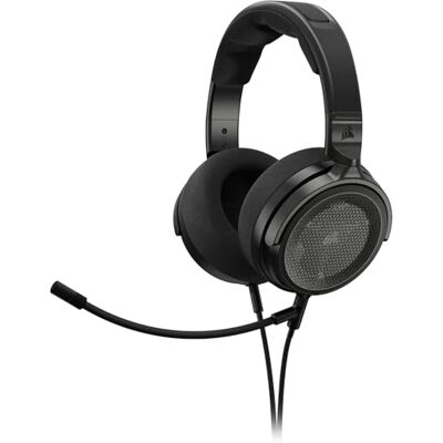 Corsair Virtuoso Pro Gaming-hoofdtelefoon, open, bekabeld, unidirectionele microfoon, afneembaar, 50 mm grafeengeleiders, frequentierespons 20 Hz 40 kHz carbon Corsair Virtuoso Pro Gaming-hoofdtelefoon, open, bekabeld, unidirectionele microfoon, afneembaar, 50 mm grafeengeleiders, frequentierespons 20 Hz 40 kHz carbon