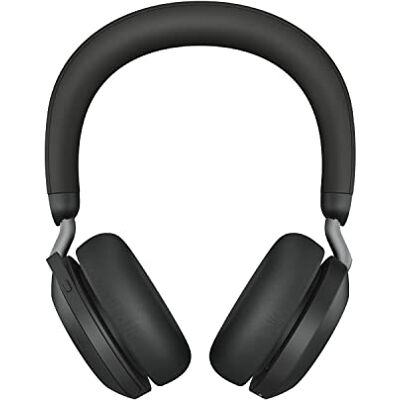 Jabra Evolve2 75 draadloze PC headset met 8-microfoontechnologie dual-foam stereo headphone met ruisonderdrukking, USB-C Bluetooth-adapter en MS Teams-compatibiliteit zwart Jabra Evolve2 75 draadloze PC headset met 8-microfoontechnologie dual-foam stereo headphone met ruisonderdrukking, USB-C Bluetooth-adapter en MS Teams-compatibiliteit zwart