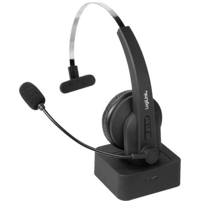 Logilink BT0059 Mono Bluetooth hoofdtelefoon met laadstation, microfoon Logilink BT0059 Mono Bluetooth hoofdtelefoon met laadstation, microfoon