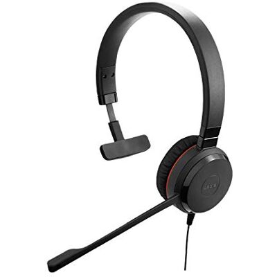 Jabra Evolve 30 MS Mono Headset Microsoft gecertificeerde hoofdtelefoon voor VoIP softphone met passieve ruisonderdrukking USB-kabel met controller, zwart Jabra Evolve 30 MS Mono Headset Microsoft gecertificeerde hoofdtelefoon voor VoIP softphone met passieve ruisonderdrukking USB-kabel met controller, zwart
