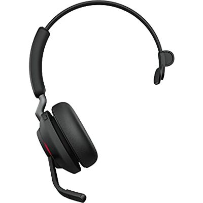 Jabra Evolve2 65 Draadloze PC Headset- UC Gecertificeerde Mono Headset met Noise Cancelling en Lange Batterijduur USB-A Bluetooth Adapter Zwart Jabra Evolve2 65 Draadloze PC Headset- UC Gecertificeerde Mono Headset met Noise Cancelling en Lange Batterijduur USB-A Bluetooth Adapter Zwart