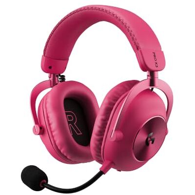 Logitech PRO X3 LIGHTSPEED, gaming headset, magenta Micro 48 kHz, transducteurs graphène 50 mm, son surround 7.1, Bluetooth, PC, PS5 Logitech PRO X3 LIGHTSPEED, gaming headset, magenta Micro 48 kHz, transducteurs graphène 50 mm, son surround 7.1, Bluetooth, PC, PS5