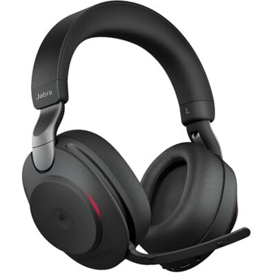 Jabra Evolve2 85 Draadloze PC Headset, Microsoft Teams Certified Stereo Headset met Lange Batterijduur, USB-C Bluetooth Adapter, Zwart Jabra Evolve2 85 Draadloze PC Headset, Microsoft Teams Certified Stereo Headset met Lange Batterijduur, USB-C Bluetooth Adapter, Zwart