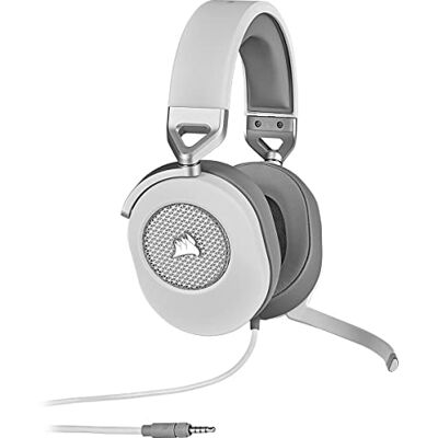 Corsair HS65 SURROUND Gamingheadset (Kunstlederen Oorschelpen van Traagschuim, Dolby Audio 7.1 Surround Sound op PC en Mac, SonarWorks SoundID, Compatibiliteit met Meerdere Platforms) Wit Corsair HS65 SURROUND Gamingheadset (Kunstlederen Oorschelpen van Traagschuim, Dolby Audio 7.1 Surround Sound op PC en Mac, SonarWorks SoundID, Compatibiliteit met Meerdere Platforms) Wit