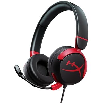 HyperX Gaming Cloud Mini hoofdtelefoon met microfoon, zwart voor kinderen HyperX Gaming Cloud Mini hoofdtelefoon met microfoon, zwart voor kinderen