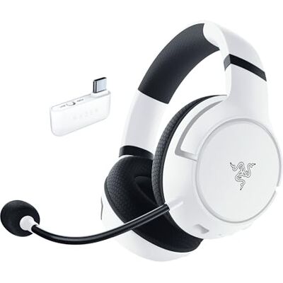 Razer Kaira HyperSpeed Draadloze gaming-headset voor Xbox (HyperSpeed Wireless, Triforce 50 mm membraan, HyperClear, FlowKnit traagschuimkussens), wit Razer Kaira HyperSpeed Draadloze gaming-headset voor Xbox (HyperSpeed Wireless, Triforce 50 mm membraan, HyperClear, FlowKnit traagschuimkussens), wit