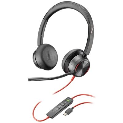 PLT Poly Blackwire 8225 Premium bekabelde headset, actieve ruisonderdrukking, hifi-binauraal geluid, aansluiting op pc/Mac, werkt met teams, zoom PLT Poly Blackwire 8225 Premium bekabelde headset, actieve ruisonderdrukking, hifi-binauraal geluid, aansluiting op pc/Mac, werkt met teams, zoom