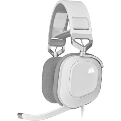 Corsair HS80 RGB USB Premium Gamingheadset met Dolby 7.1 Surround Sound (Microfoon van Uitzendkwaliteit, Oorschelpen van Traagschuim, Hifi-Geluid, Robuuste Constructie) Wit Corsair HS80 RGB USB Premium Gamingheadset met Dolby 7.1 Surround Sound (Microfoon van Uitzendkwaliteit, Oorschelpen van Traagschuim, Hifi-Geluid, Robuuste Constructie) Wit