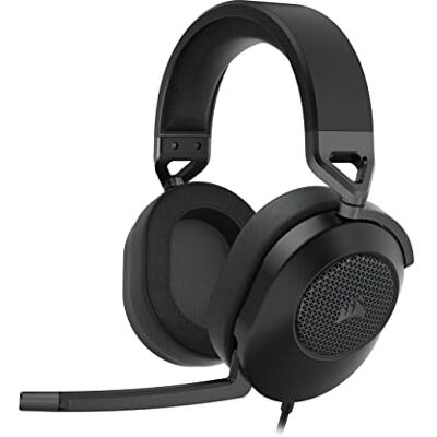 Corsair HS65 Surround Gaming Headset (kunstleer van traagschuim, Dolby Audio 7.1 surround sound op pc en Mac, SoundID van SonarWorks, multi-platform compatibiliteit) carbon Corsair HS65 Surround Gaming Headset (kunstleer van traagschuim, Dolby Audio 7.1 surround sound op pc en Mac, SoundID van SonarWorks, multi-platform compatibiliteit) carbon