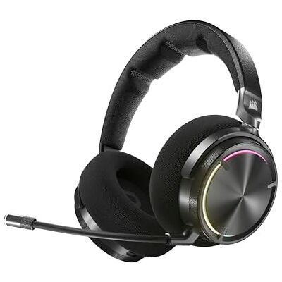 Corsair VIRTUOSO MAX Wireless Gaming Headset met Bluetooth Dolby Atmos, SoundID, actieve annulering, microfoon van uitzendkwaliteit, grafeentransducers, voor pc, Mac, PS5, PS4 carbon Corsair VIRTUOSO MAX Wireless Gaming Headset met Bluetooth Dolby Atmos, SoundID, actieve annulering, microfoon van uitzendkwaliteit, grafeentransducers, voor pc, Mac, PS5, PS4 carbon