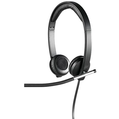Logitech H650e bedrade headset met microfoon, stereo-oordopjes met ruisonderdrukkende microfoon, USB, inline-bediening, indicatielampje, pc/Mac/laptop zwart Logitech H650e bedrade headset met microfoon, stereo-oordopjes met ruisonderdrukkende microfoon, USB, inline-bediening, indicatielampje, pc/Mac/laptop zwart
