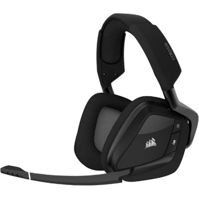 Corsair VOID ELITE RGB draadloze gamingheadset 7.1 surround sound, draadloze 2,4 GHz lage latentie, 12 meter bereik, aanpasbare RGB-verlichting met pc, PS4-compatibiliteit Zwart Corsair VOID ELITE RGB draadloze gamingheadset 7.1 surround sound, draadloze 2,4 GHz lage latentie, 12 meter bereik, aanpasbare RGB-verlichting met pc, PS4-compatibiliteit Zwart