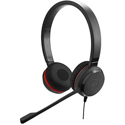 Jabra Evolve 30 UC Stereo-hoofdtelefoon, Unified Communications Headset voor VoIP Softphone met passieve ruisonderdrukking, USB-kabel met controller, zwart Jabra Evolve 30 UC Stereo-hoofdtelefoon, Unified Communications Headset voor VoIP Softphone met passieve ruisonderdrukking, USB-kabel met controller, zwart