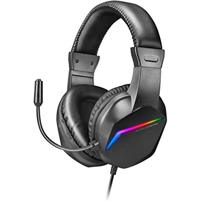 Mars Gaming MARSGAMING MH122, FRGB Over Ear Gaming Headset met Microfoon, HiFi-geluid, Geluidsonderdrukking, Ultralicht, PS4 PS5 Xbox Switch Tablet Windows Mac, Zwart Mars Gaming MARSGAMING MH122, FRGB Over Ear Gaming Headset met Microfoon, HiFi-geluid, Geluidsonderdrukking, Ultralicht, PS4 PS5 Xbox Switch Tablet Windows Mac, Zwart