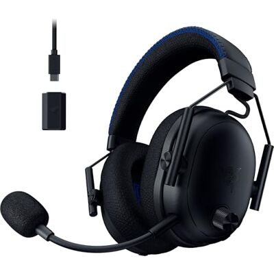 Razer BlackShark V3 Pro voor PlayStation, draadloze gaming headset met actieve ruisonderdrukking ANC 50 mm TriForce luidsprekers HyperSpeed 2,4 GHz THX Spatial Audio PS5/PC zwart Razer BlackShark V3 Pro voor PlayStation, draadloze gaming headset met actieve ruisonderdrukking ANC 50 mm TriForce luidsprekers HyperSpeed 2,4 GHz THX Spatial Audio PS5/PC zwart