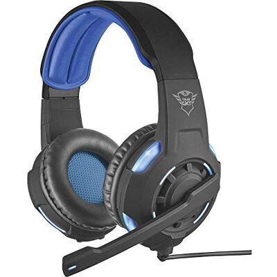 Trust -headset voor gamer, pc, GXT 350 Radius, hoofdtelefoon met microfoon en 7.1 virtueel surround-geluid, USB-aansluiting, verlichte zijkanten en microfoon, zwart Trust -headset voor gamer, pc, GXT 350 Radius, hoofdtelefoon met microfoon en 7.1 virtueel surround-geluid, USB-aansluiting, verlichte zijkanten en microfoon, zwart