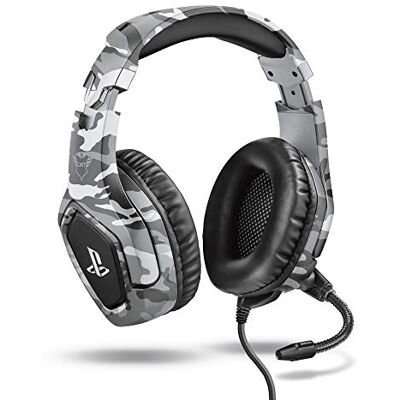 GXTrust Trust Gaming PS4 en PS5 Gaming Headset met officiële licentie voor Playstation GXT 488 Forze-G met vouwbare flexibele microfoon, microfoonuitgang en volumeregeling op kabel grijs GXTrust Trust Gaming PS4 en PS5 Gaming Headset met officiële licentie voor Playstation GXT 488 Forze-G met vouwbare flexibele microfoon, microfoonuitgang en volumeregeling op kabel grijs