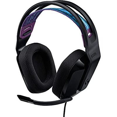 Logitech G335, bekabelde gaming-headset met intrekbare microfoon 3,5 mm audio-aansluiting, hoofdtelefoon met traagschuim, licht, compatibel met pc, PlayStation, Xbox Logitech G335, bekabelde gaming-headset met intrekbare microfoon 3,5 mm audio-aansluiting, hoofdtelefoon met traagschuim, licht, compatibel met pc, PlayStation, Xbox