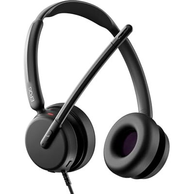 EPOS Impact 460 Binaurale on-ear hoofdtelefoon met dubbele microfoon, ruisonderdrukking, USB-C/USB-A-aansluiting, thuiswerk, plug-and-play, zoom, UC EPOS Impact 460 Binaurale on-ear hoofdtelefoon met dubbele microfoon, ruisonderdrukking, USB-C/USB-A-aansluiting, thuiswerk, plug-and-play, zoom, UC