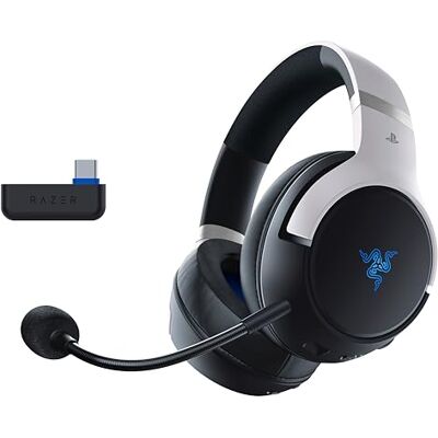Razer Kaira Pro HyperSpeed – draadloze gaming-hoofdtelefoon, haptisch, multiplatform (draadloos, HyperSense haptisch, 50 mm titanium luidsprekers), zwart/wit Razer Kaira Pro HyperSpeed – draadloze gaming-hoofdtelefoon, haptisch, multiplatform (draadloos, HyperSense haptisch, 50 mm titanium luidsprekers), zwart/wit