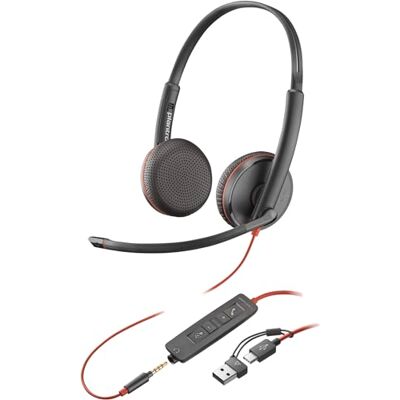PLT Poly Hoofdtelefoon BW 3225 zwart PLT Poly Hoofdtelefoon BW 3225 zwart