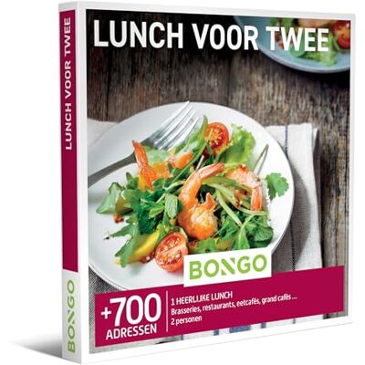 Bongo Voucher Lunch voor twee Cadeaubonnen Cadeaubon voor mannen of vrouwen 1600 lunchadressen: brouwerijen, restaurants, cafés, grote cafés en meer Bongo Voucher Lunch voor twee Cadeaubonnen Cadeaubon voor mannen of vrouwen 1600 lunchadressen: brouwerijen, restaurants, cafés, grote cafés en meer