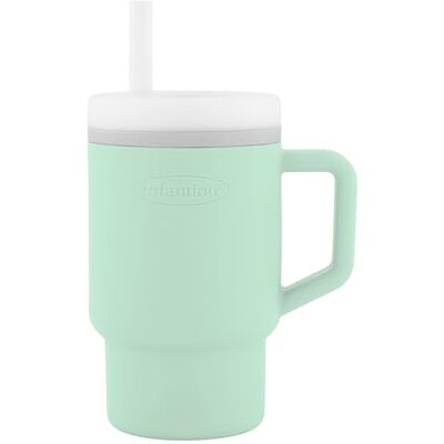 INFANTINO Ma Première Tasse – Adorable Tasse 255ml avec Paille Antifuite et Poignée Adaptée aux Tout-Petits, Favorise l'Hydratation, Facile à Nettoyer, Menthe Fraîche INFANTINO Ma Première Tasse – Adorable Tasse 255ml avec Paille Antifuite et Poignée Adaptée aux Tout-Petits, Favorise l'Hydratation, Facile à Nettoyer, Menthe Fraîche