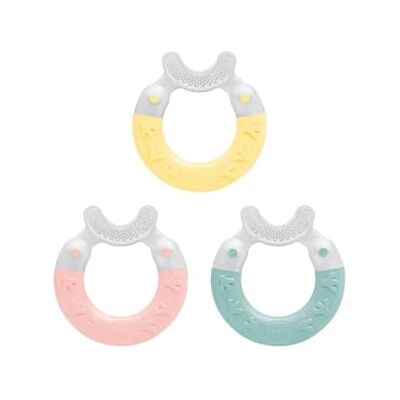 MAM , Reinigingsring voor 3 maanden (willekeurige kleur) – masseert het tandvlees en reinigt de eerste tanden MAM , Reinigingsring voor 3 maanden (willekeurige kleur) – masseert het tandvlees en reinigt de eerste tanden