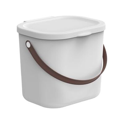 Rotho Babydesign YUMA Mini Luieremmer Pail luieremmer van gerecycled kunststof met deksel en draaggreep, wit, 6 liter Rotho Babydesign YUMA Mini Luieremmer Pail luieremmer van gerecycled kunststof met deksel en draaggreep, wit, 6 liter
