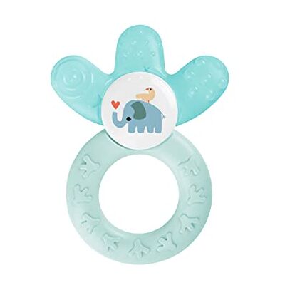 MAM Coole bijtring voor baby's bevordert het zicht en de motoriek, met waterkoelgedeelte, bereikt ook de kaaktanden, vanaf 4 maanden, turquoise MAM Coole bijtring voor baby's bevordert het zicht en de motoriek, met waterkoelgedeelte, bereikt ook de kaaktanden, vanaf 4 maanden, turquoise