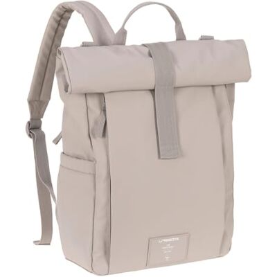 Lässig Baby luierrugzak rugzak met luiermatje, bevestiging voor kinderwagen, flessenhouder duurzaam geproduceerd/GRE Rolltop Up Backpack taupe Lässig Baby luierrugzak rugzak met luiermatje, bevestiging voor kinderwagen, flessenhouder duurzaam geproduceerd/GRE Rolltop Up Backpack taupe