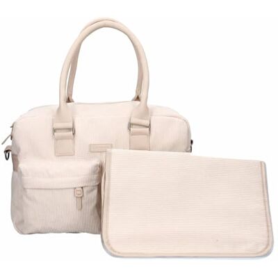 Kidzroom Luiertas van corduroy en reismatras 28 x 40 cm beige 28 x 40 cm Kidzroom Luiertas van corduroy en reismatras 28 x 40 cm beige 28 x 40 cm