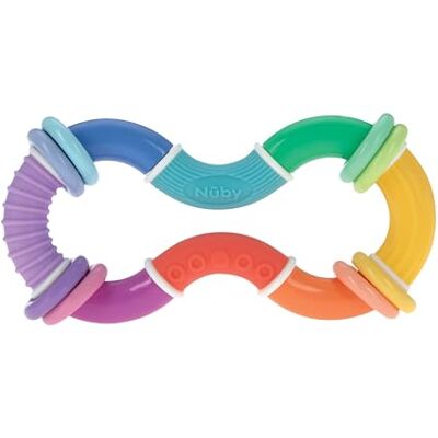 Nuby Twist-a-Ring Bijtraammelaar voor baby's Tandverlichting 6 maanden Nuby Twist-a-Ring Bijtraammelaar voor baby's Tandverlichting 6 maanden