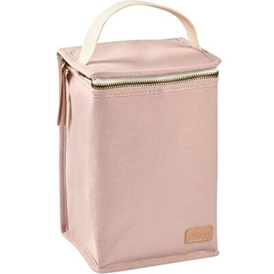 Béaba , Lunchtas voor baby's, geïsoleerd, grote capaciteit, grote capaciteit, transport van volledige maaltijden, zacht materiaal, opvouwbaar, waterdichte stof, poederroze Béaba , Lunchtas voor baby's, geïsoleerd, grote capaciteit, grote capaciteit, transport van volledige maaltijden, zacht materiaal, opvouwbaar, waterdichte stof, poederroze