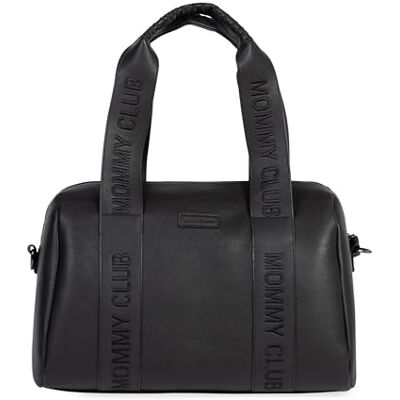 Childhome , Luiertas voor baby's, Mommy Bag, aankleedkussen voor baby's, veel opbergruimte, kinderwagen, schouderriem, veganistisch leer, 22 l, Mommy Club Signature, zwart Childhome , Luiertas voor baby's, Mommy Bag, aankleedkussen voor baby's, veel opbergruimte, kinderwagen, schouderriem, veganistisch leer, 22 l, Mommy Club Signature, zwart