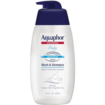 Aquaphor Baby Wash and Shampoo 2-in-1 zacht en scheurvrij voor de gevoelige babyhuid 16,9 fl. oz. pomp Aquaphor Baby Wash and Shampoo 2-in-1 zacht en scheurvrij voor de gevoelige babyhuid 16,9 fl. oz. pomp