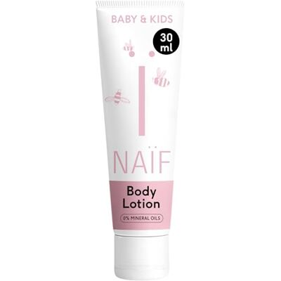 Naïf , Verzachtende Bodylotion voor Baby & Kids, Voedt de gevoelige baby- en kinderhuid, zonder minerale oliën, Bodylotion met zoete amandel- en macadamia olie, 100% Vegan, 200ml Naïf , Verzachtende Bodylotion voor Baby & Kids, Voedt de gevoelige baby- en kinderhuid, zonder minerale oliën, Bodylotion met zoete amandel- en macadamia olie, 100% Vegan, 200ml