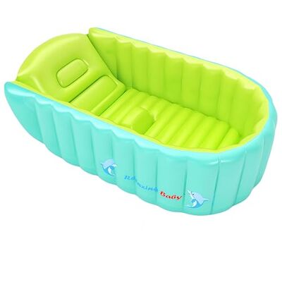 YAAVAAW Opblaasbaar bad voor baby's, badzitje voor peuters, zwembad voor zomer, zacht bad, antislip, opvouwbaar, luchtkussen met centrale zitting (voor 0-3 jaar) YAAVAAW Opblaasbaar bad voor baby's, badzitje voor peuters, zwembad voor zomer, zacht bad, antislip, opvouwbaar, luchtkussen met centrale zitting (voor 0-3 jaar)