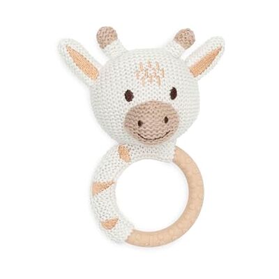 Jollein 101-007-67076 rammelaar, giraffe, wit/beige Jollein 101-007-67076 rammelaar, giraffe, wit/beige