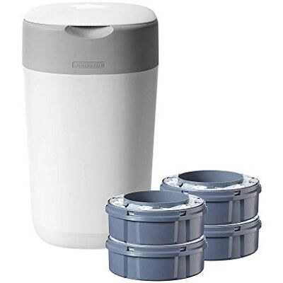 Tommee Tippee Twist & Click luieremmer + 4 navulverpakkingen Tommee Tippee Twist & Click luieremmer + 4 navulverpakkingen