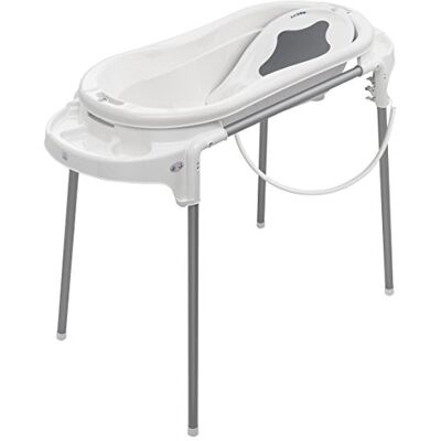 Rotho Babydesign Badset met bad en standaard, ideaal voor 2 kinderen, 0-12 maanden, wit, TOP Xtra, 21041000101 Rotho Babydesign Badset met bad en standaard, ideaal voor 2 kinderen, 0-12 maanden, wit, TOP Xtra, 21041000101