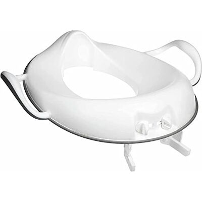 Nuby Dr. Talbot's Toiletbril met spatbescherming en handgrepen, 10 maanden Nuby Dr. Talbot's Toiletbril met spatbescherming en handgrepen, 10 maanden
