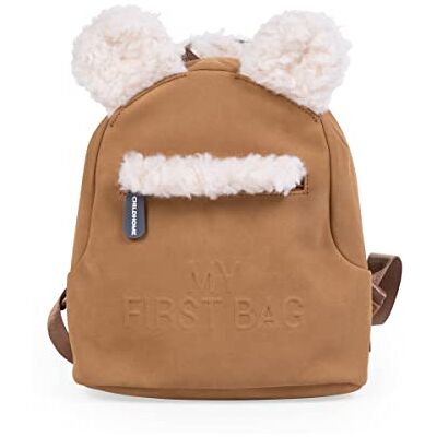 Childhome My First Bag Kinderrugzak, voor (kleuter)school of crèche, twee vakken, geschikt voor lunchbox en drinkfles, afneembare veiligheidsgesp, waterafstotend, suèdelook Childhome My First Bag Kinderrugzak, voor (kleuter)school of crèche, twee vakken, geschikt voor lunchbox en drinkfles, afneembare veiligheidsgesp, waterafstotend, suèdelook