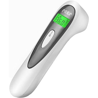 Reer Colour SoftTemp 3-in-1 infrarood babythermometer met optische koortswaarschuwing, wit Reer Colour SoftTemp 3-in-1 infrarood babythermometer met optische koortswaarschuwing, wit