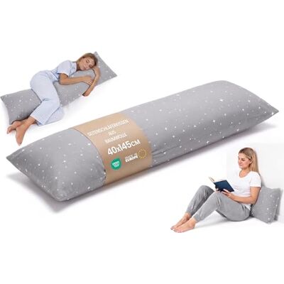 Totsy Baby Kussen met hoes voor zijslaper, 40 x 145 cm, comfortabel kussen, lichaamskussen voor zijslaper, zijslaapkussen, sterrenstelsel Totsy Baby Kussen met hoes voor zijslaper, 40 x 145 cm, comfortabel kussen, lichaamskussen voor zijslaper, zijslaapkussen, sterrenstelsel